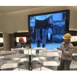 石家莊浪琴店49寸3.5mm液晶拼接屏項目